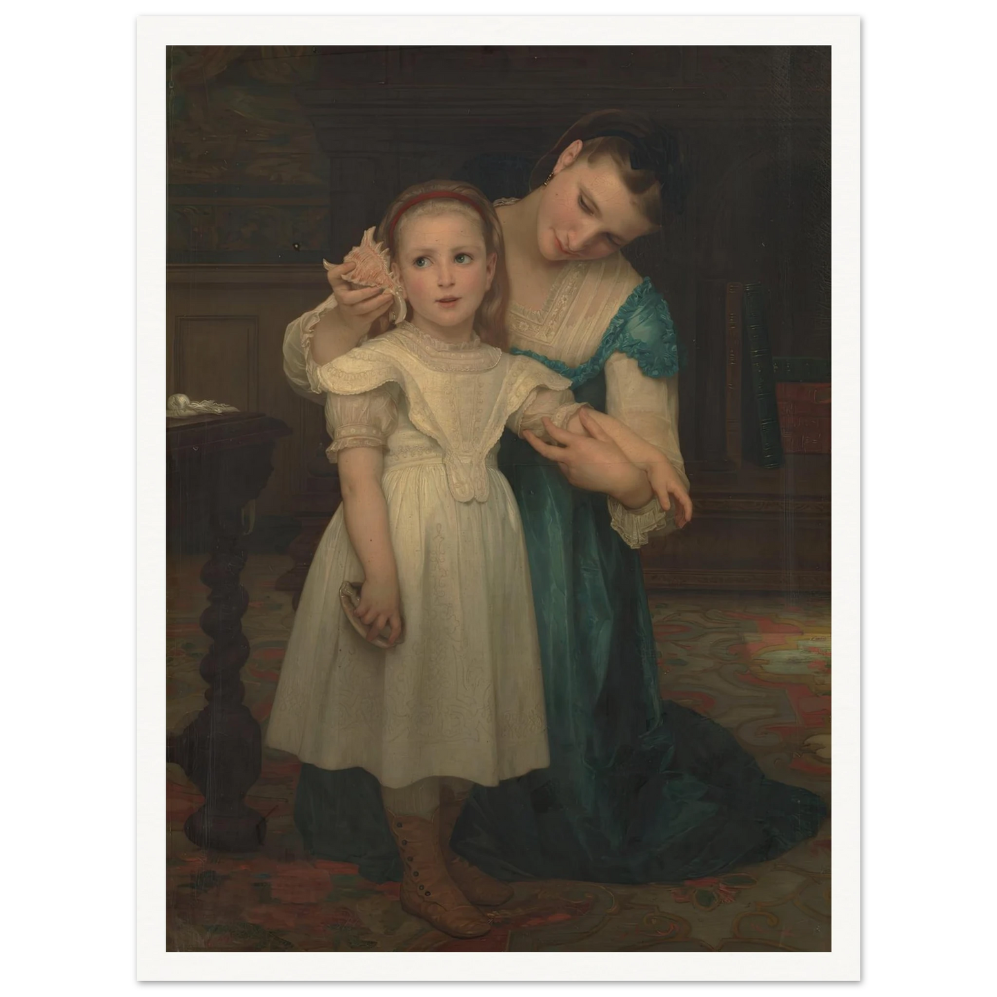 Indoors (1840-1905) Art Print | William Bouguereau-Quipham Collections