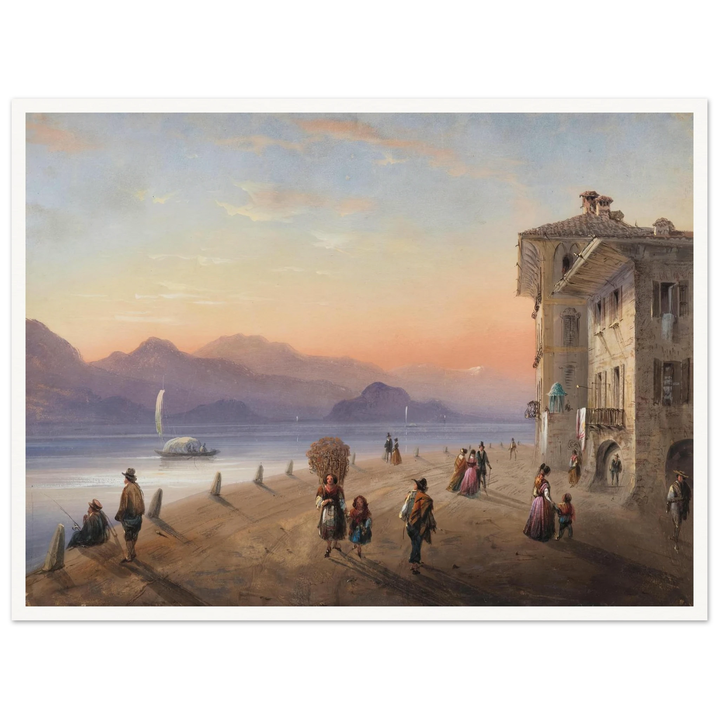 Palazzo Borromeo, Isola Bella on Lake Maggiore (1849) Art Print | Carlo Bossoli-Quipham Collections