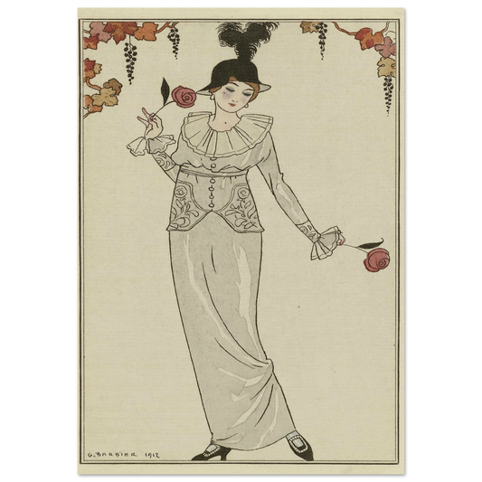 Journal des Dames et des Modes, 1912, Costumes Parisiens, no. 8 (1912) Art Print | George Barbier-Quipham Collections