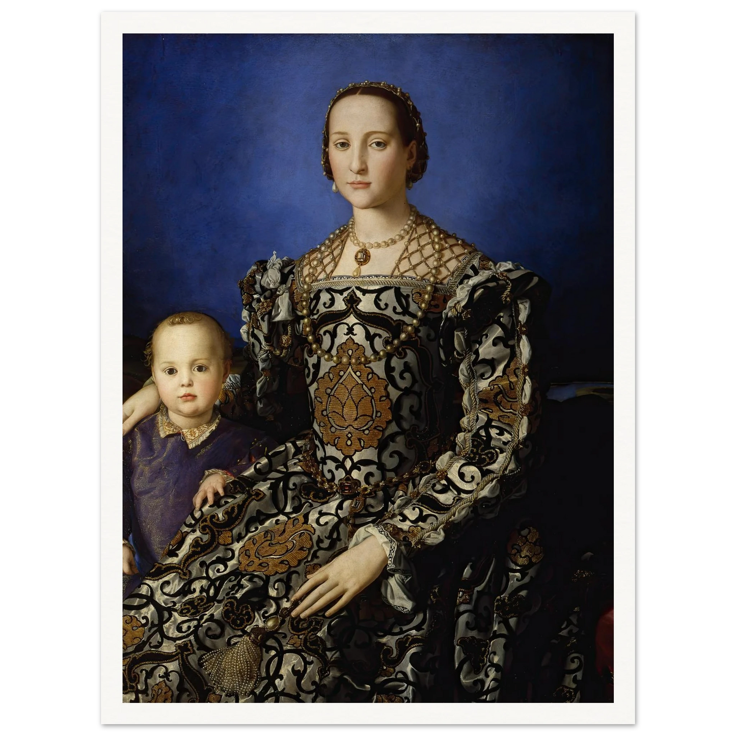 Portrait Of Eleanor Of Toledo With Her Son Giovanni De’ Medici (1544-1545) Art Print | Agnolo Bronzino-Quipham Collections