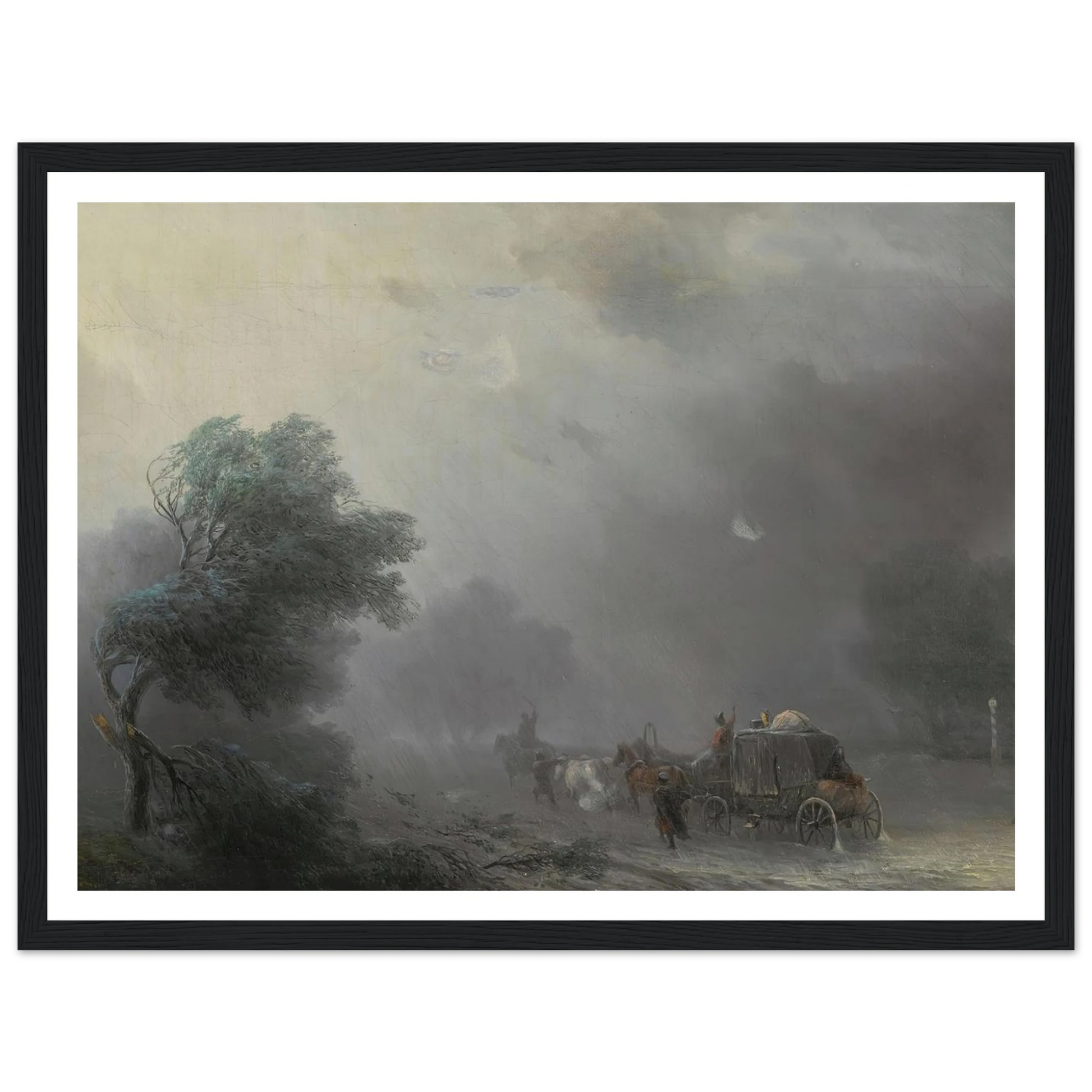 Carriage in a Storm Art Print | Ivan Konstantinovich Aivazovsky-Quipham Collections
