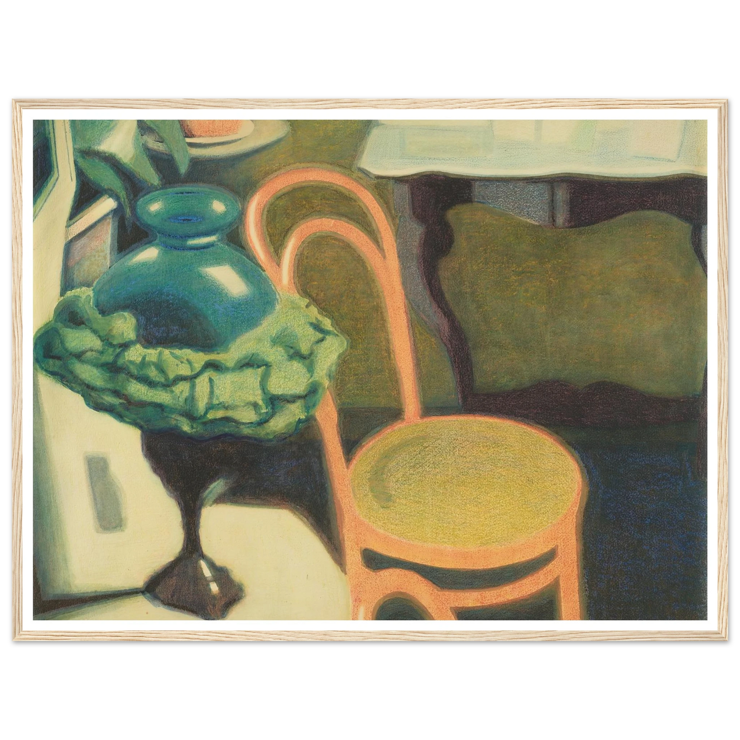 Interieur met stoel en opaline lamp (1909) Art Print | Leon Spilliaert-Quipham Collections