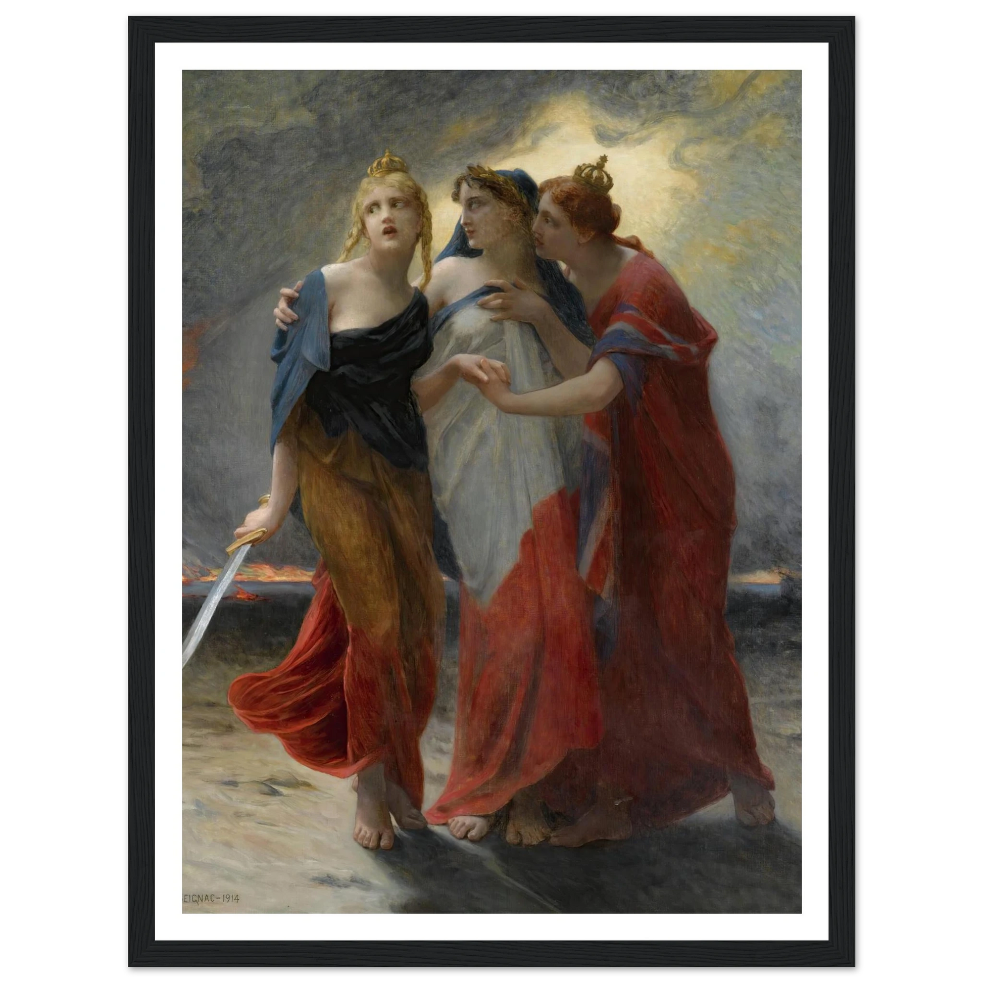 La Belgique, La France Et L’angleterre Devant L’invasion Allemande (1914) Art Print | Guillaume Seignac-Quipham Collections