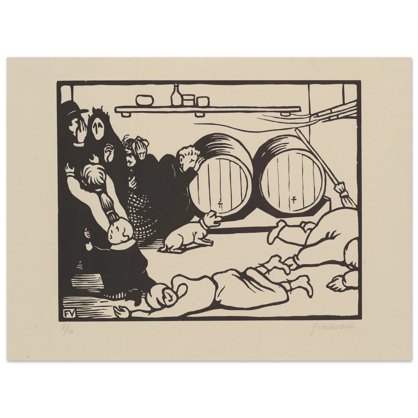 The Civilians (Les Civils) (1916) Art Print | Felix Vallotton-Quipham Collections