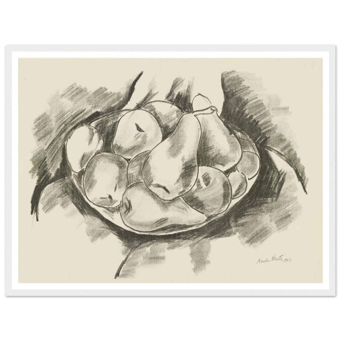 Dish of Apples and Pears (1923) Art Print | Marsden Hartley-Quipham Collections