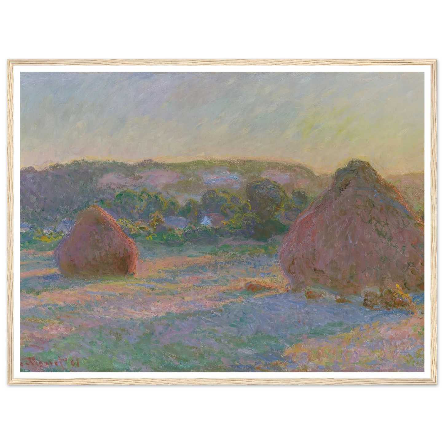 Stacks of Wheat (End of Summer) (1890-91) Art Print | Claude Monet-Quipham Collections