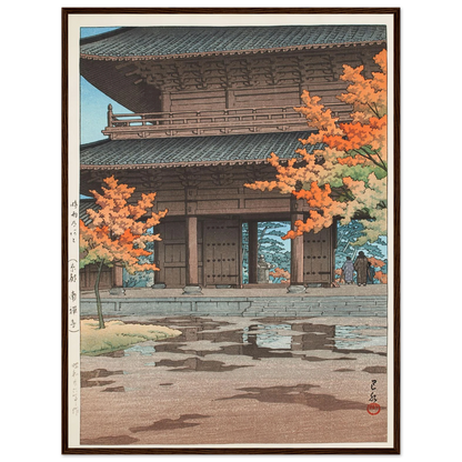 Jigure no ato (Kyoto Nanzen-ji) (After drizzling in autumn, Nanzen-ji Temple in Kyoto) (1952) Art Print | Kawase Hasui-Quipham Collections