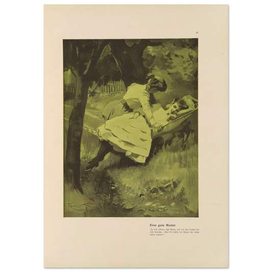 Eine gute Mutter (1908) Art Print | Ferdinand Freiherr von Reznicek-Quipham Collections
