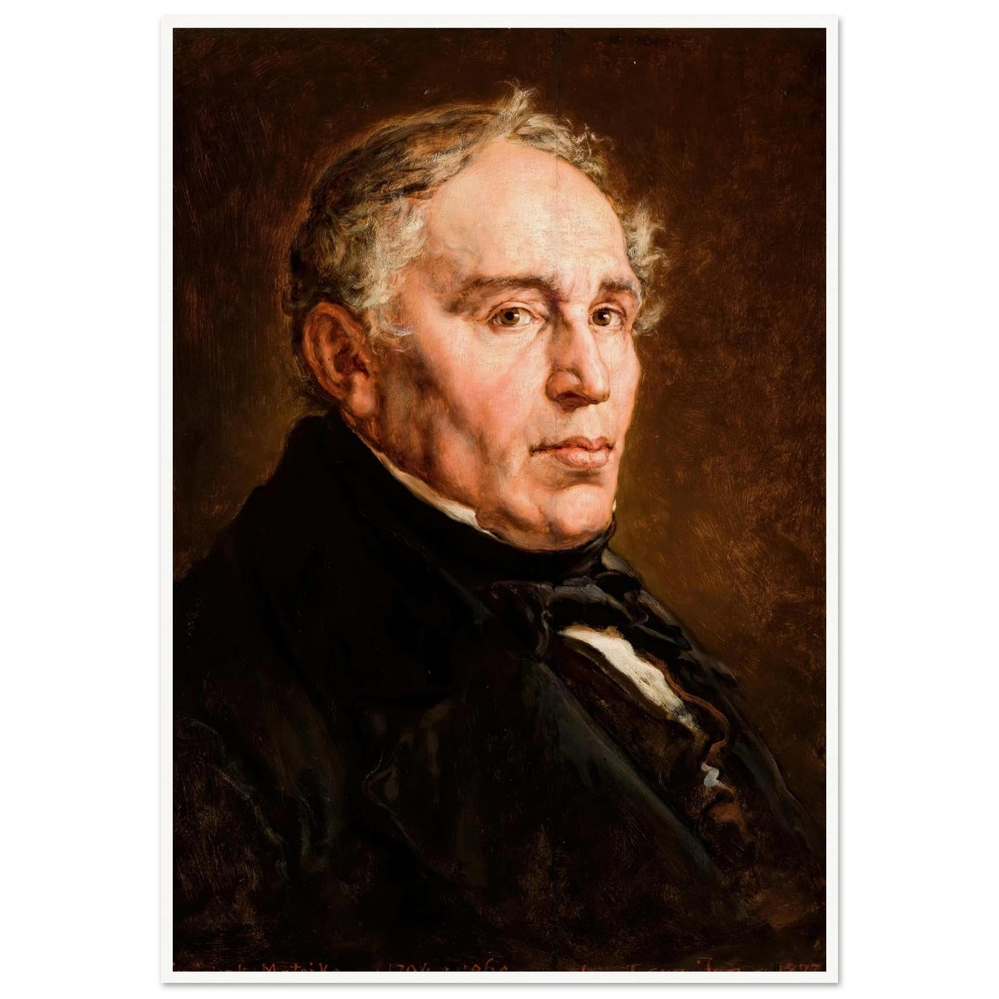 Portrait of Franciszek Matejko, Artist’s Father. (1877) Art Print | Jan Matejko-Quipham Collections