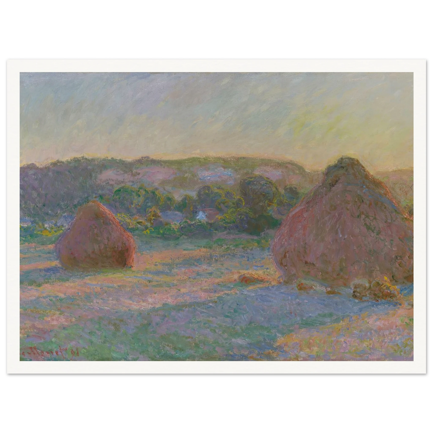 Stacks of Wheat (End of Summer) (1890-91) Art Print | Claude Monet-Quipham Collections