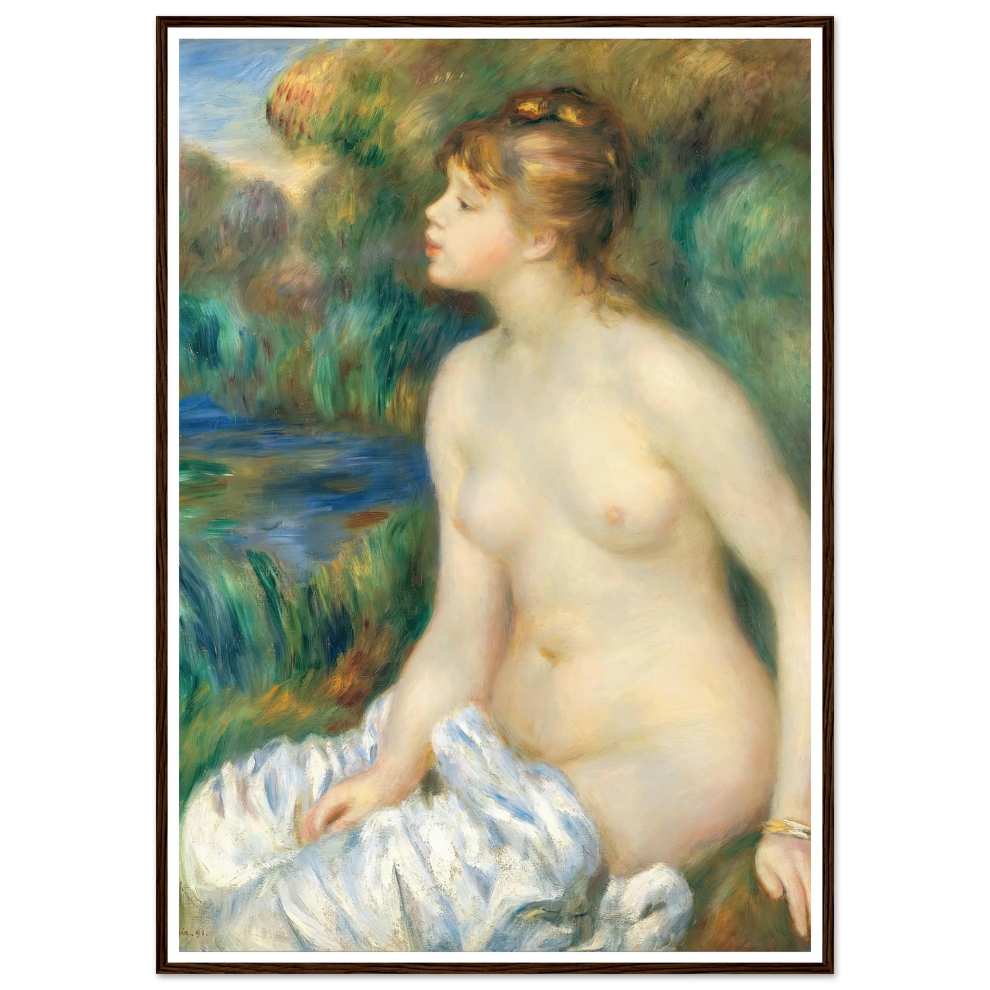 Bather (1891) Art Print | Pierre Auguste Renoir-Quipham Collections
