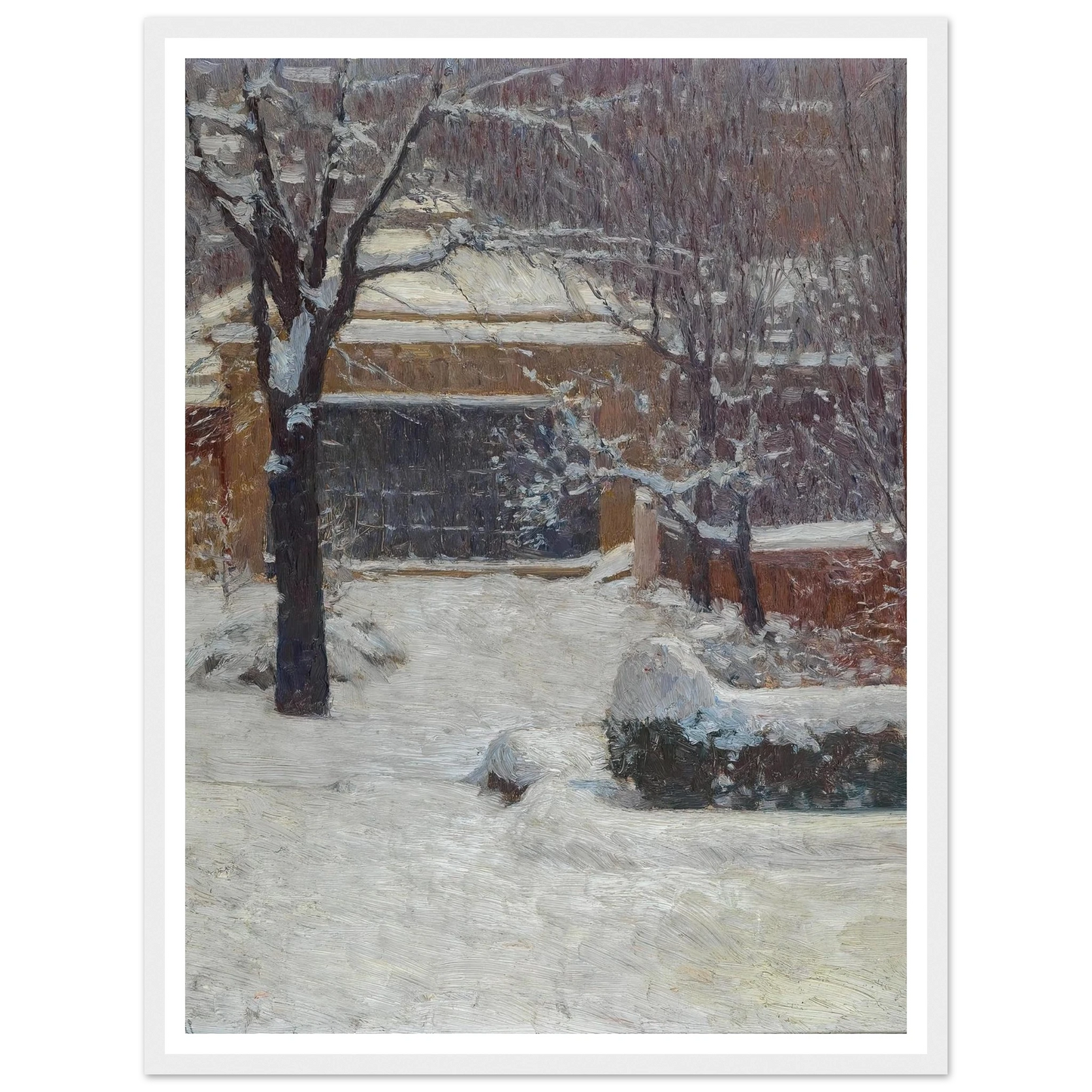Winter at Hohe Warte, Rothschild Gardens (c. 1902) Art Print | Carl Moll-Quipham Collections