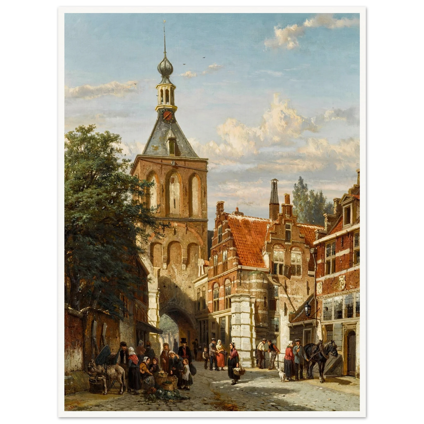 The Binnenpoort, Culemborg (1865) Art Print | Cornelis Springer-Quipham Collections