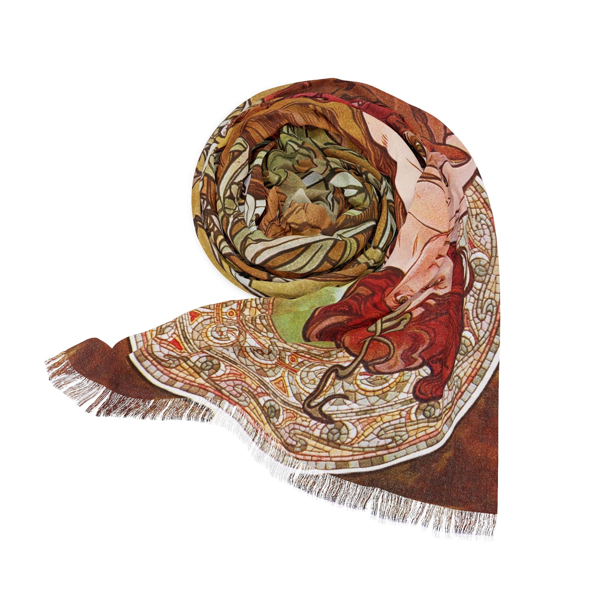 L'Emeraude | Alphonse Mucha Scarf – Art Nouveau Scarf-Quipham Collections
