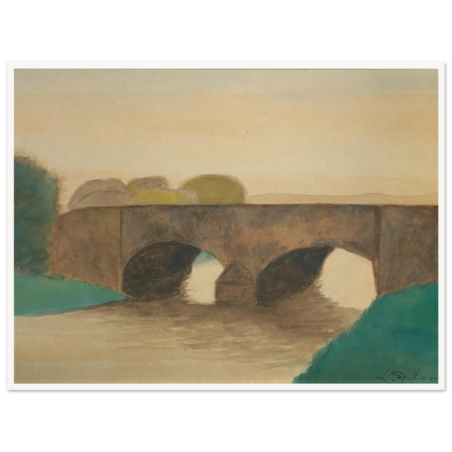 Brug (1930) Art Print | Leon Spilliaert-Quipham Collections