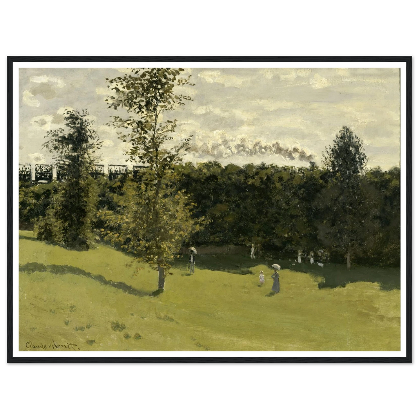 Train in the Countryside (circa 1870) Art Print | Claude Monet-Quipham Collections