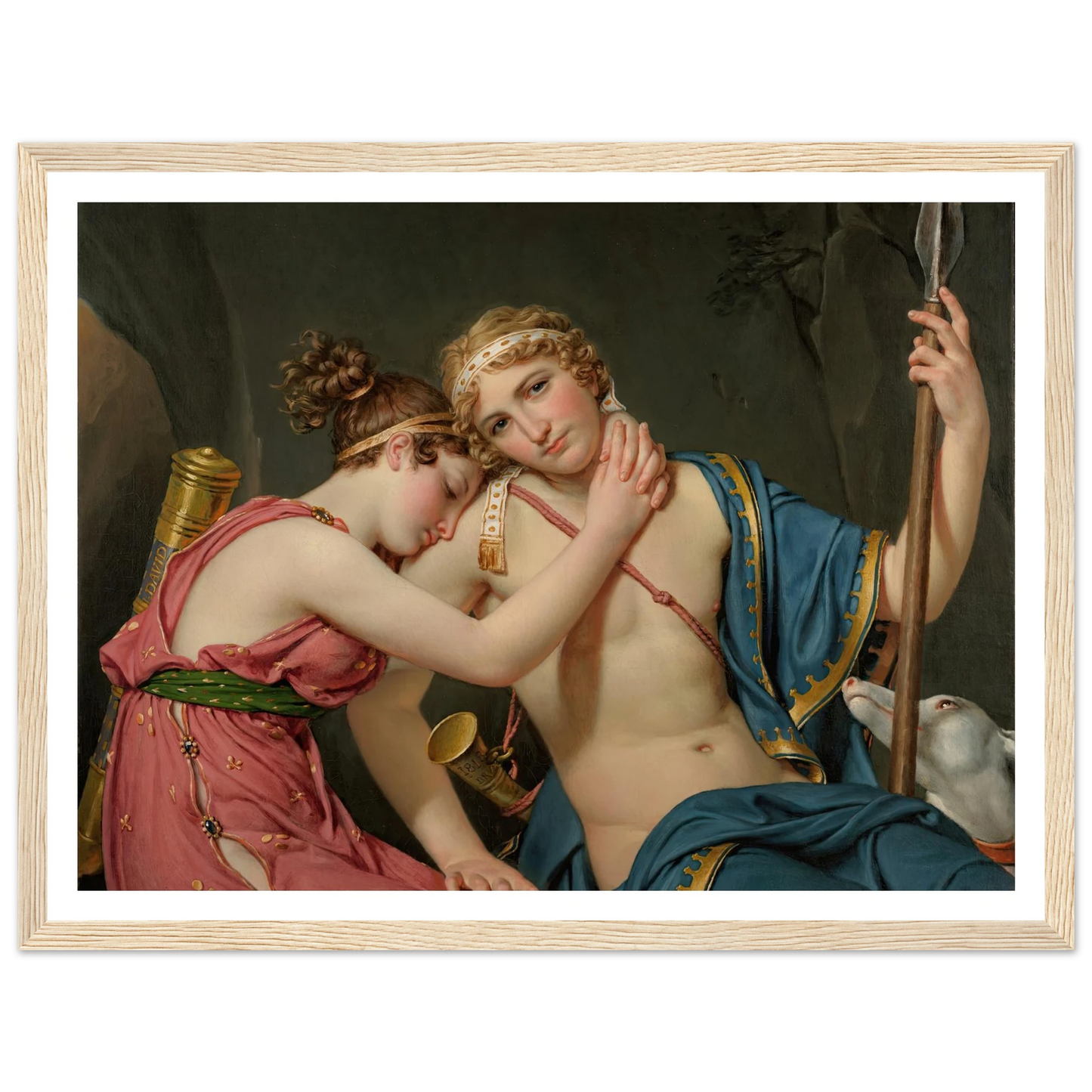 The Farewell Of Telemachus And Eucharis (1818) Art Print | Jacques Louis David-Quipham Collections