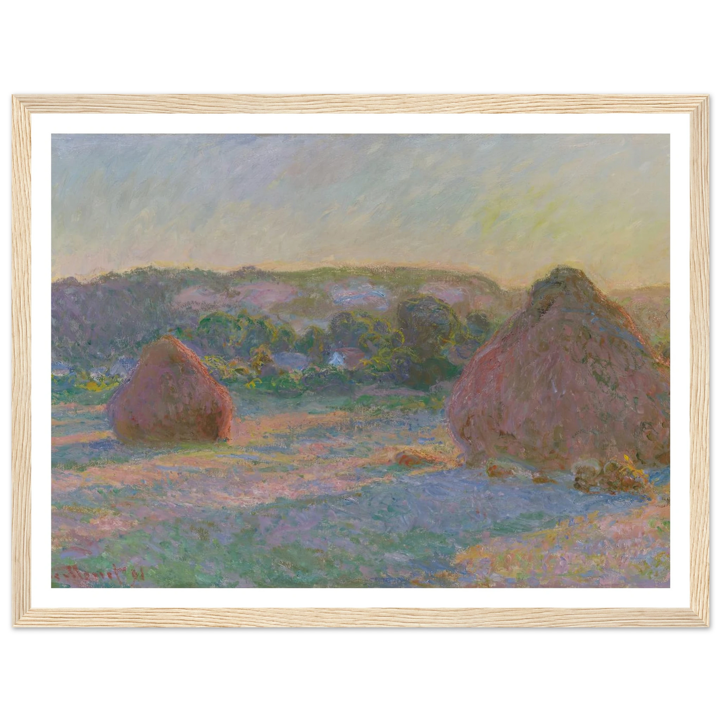 Stacks of Wheat (End of Summer) (1890-91) Art Print | Claude Monet-Quipham Collections