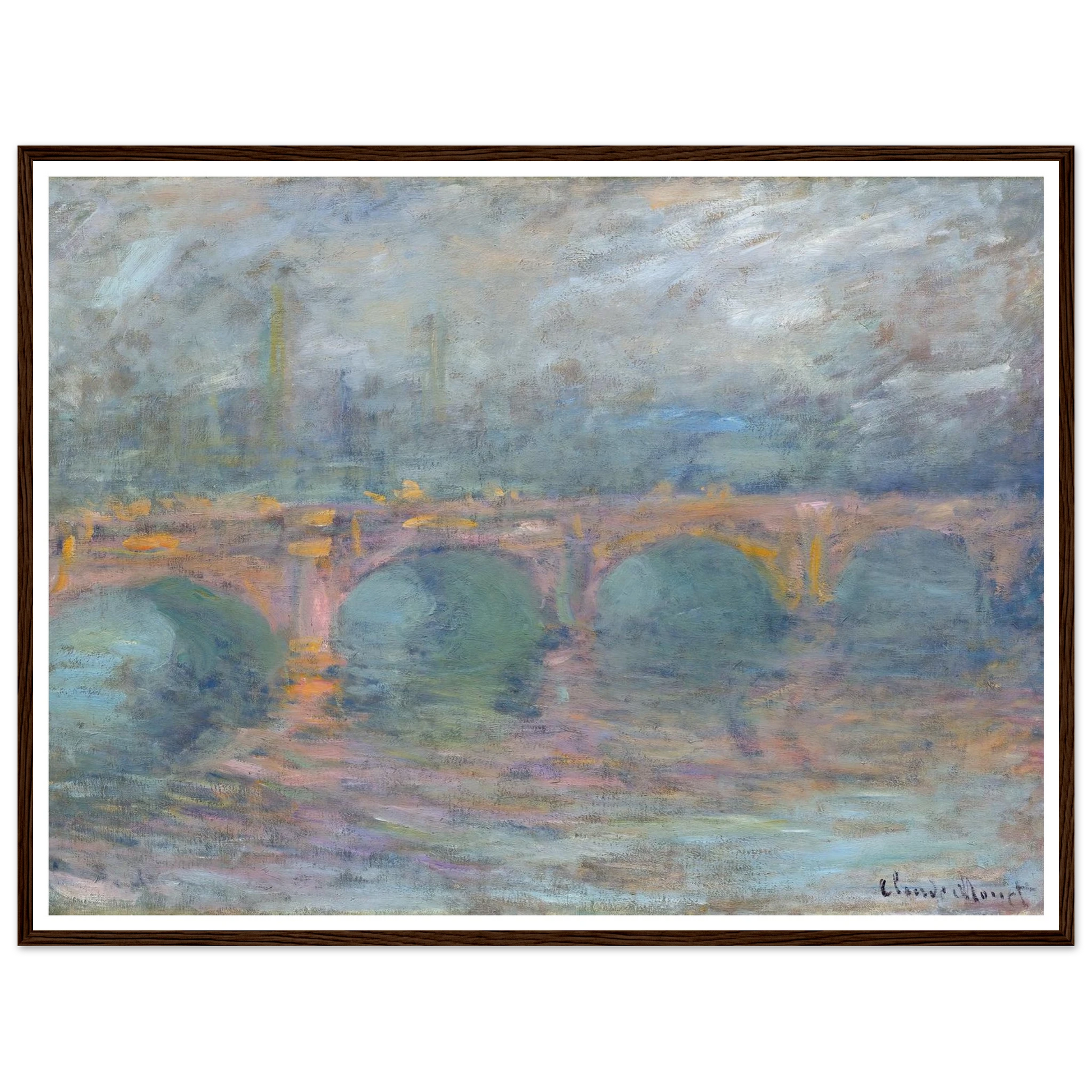 Waterloo Bridge, London at Sunset (1904) Art Print | Claude Monet-Quipham Collections