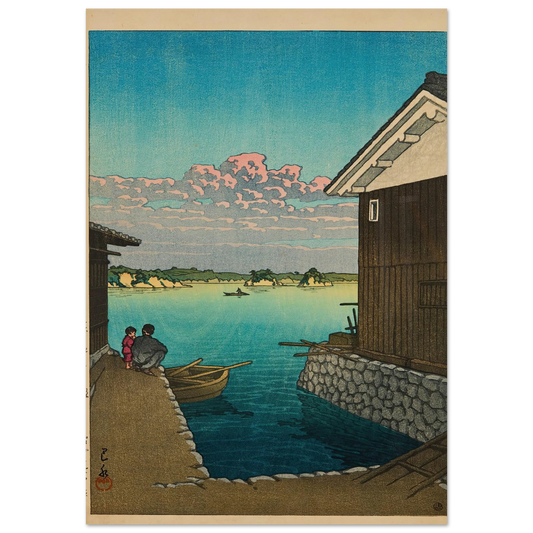 Hizen Yobuko no asa (Morning in Yobuko, Hizen) (1948) Art Print | Kawase Hasui-Quipham Collections