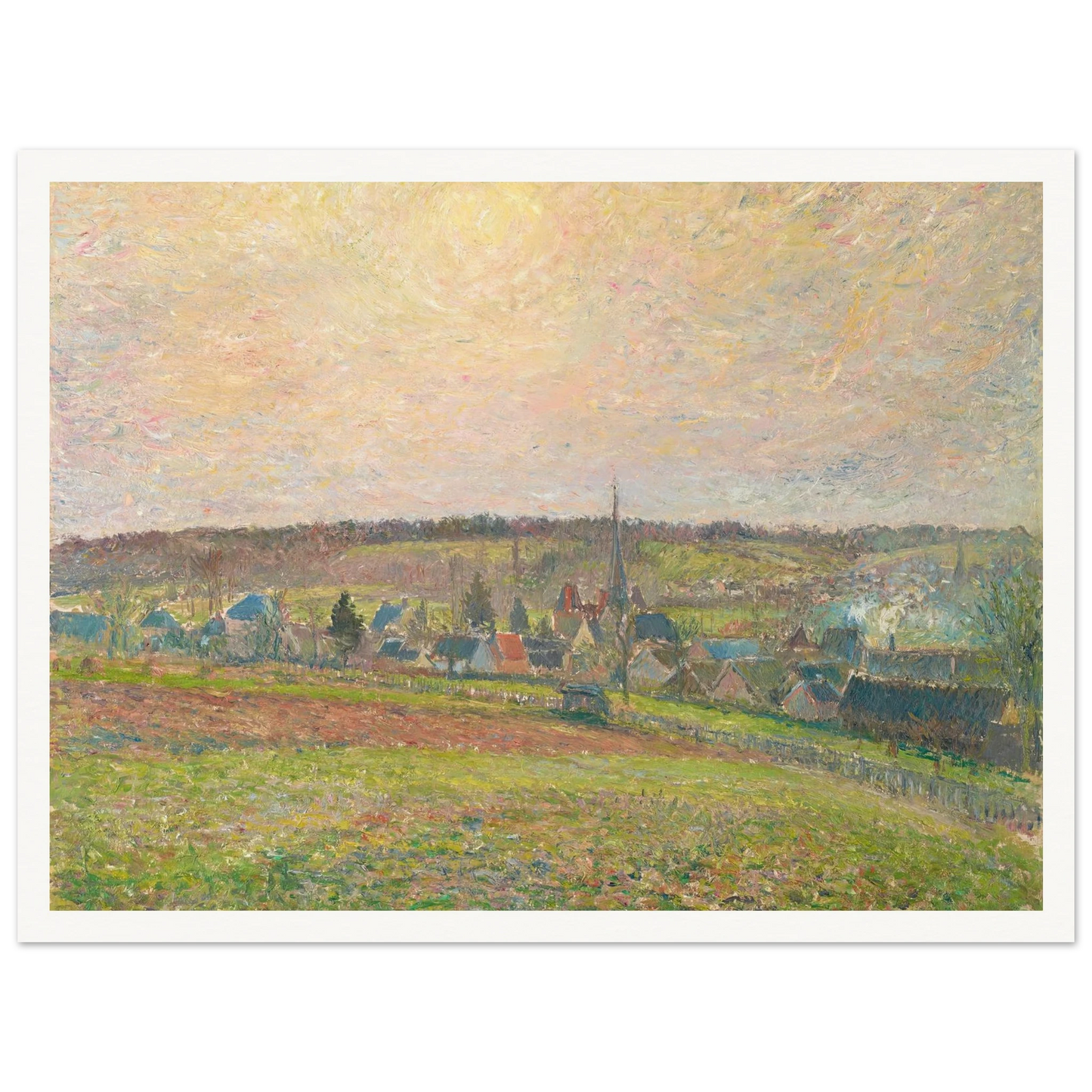 Le Village d’Éragny (The Village of Éragny) (1885) Art Print | Camille Pissarro-Quipham Collections
