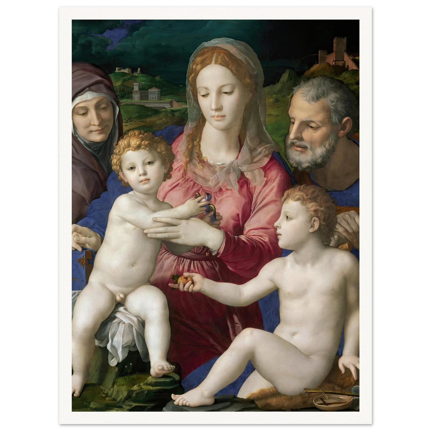 Holy Family with St. Anne and the Infant St. John (1545 - 1546) Art Print | Agnolo Bronzino-Quipham Collections
