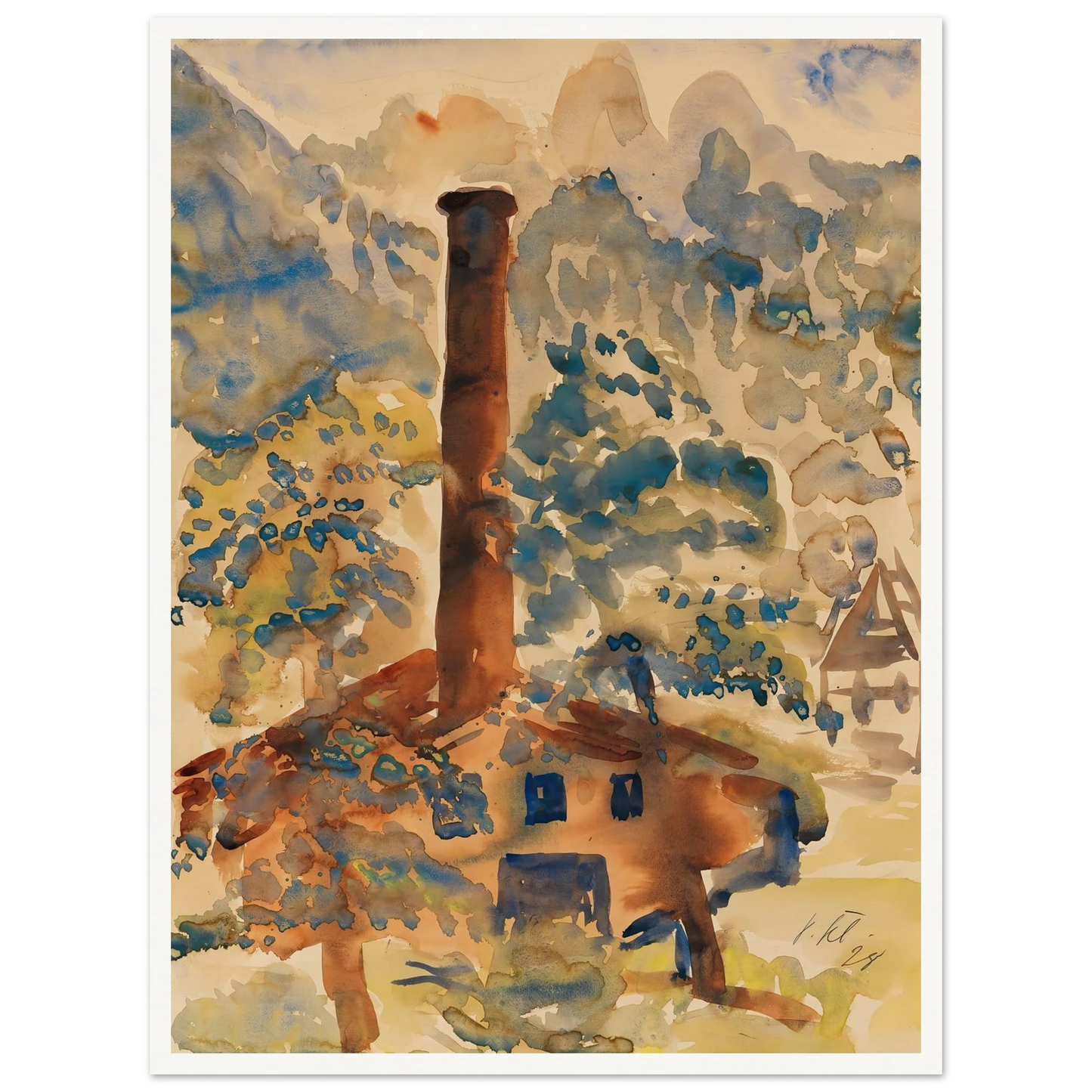 Landschaft mit Fabrik (1928) Art Print | Paul Kleinschmidt-Quipham Collections
