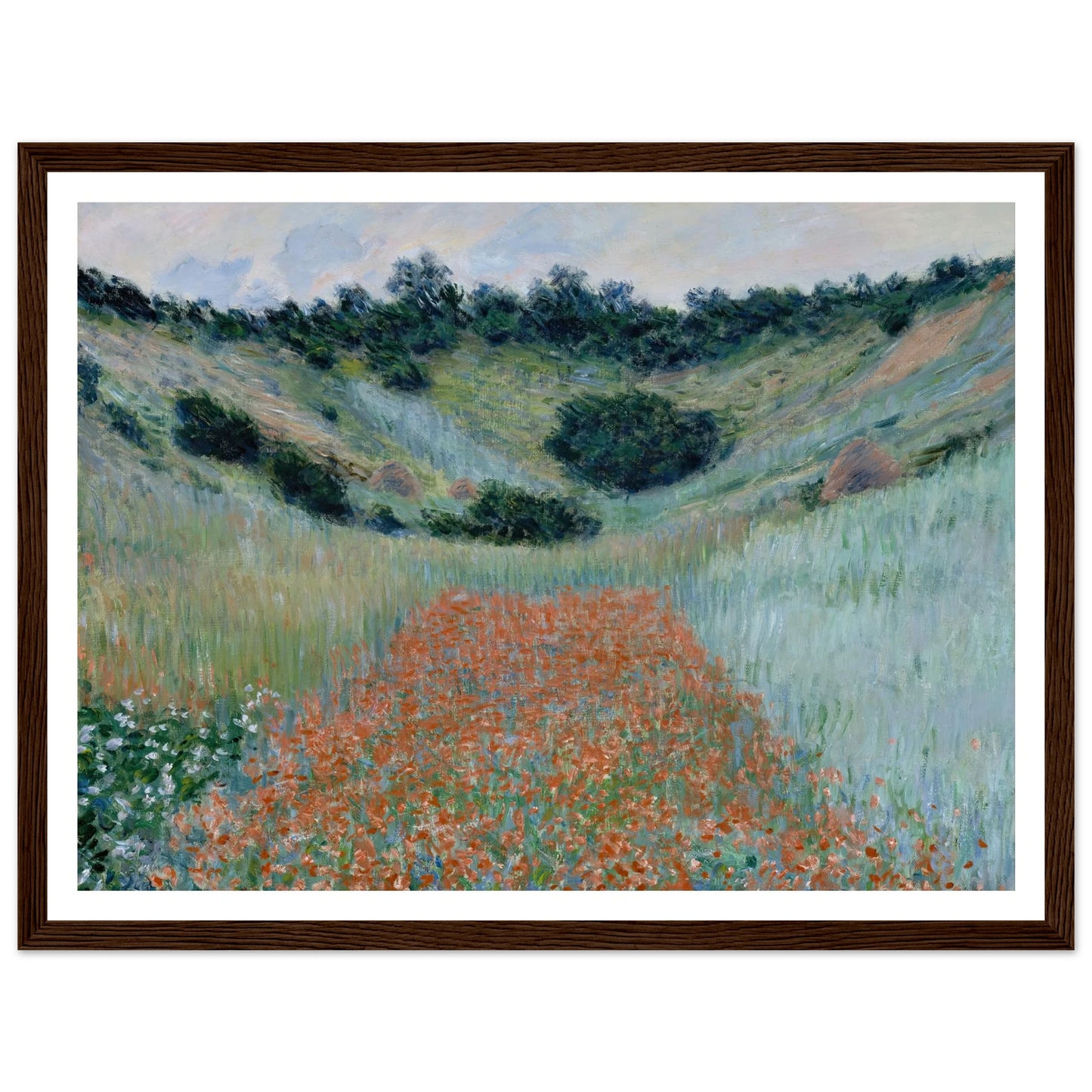 Poppy Field in a Hollow near Giverny (1885) Art Print | Claude Monet-Quipham Collections