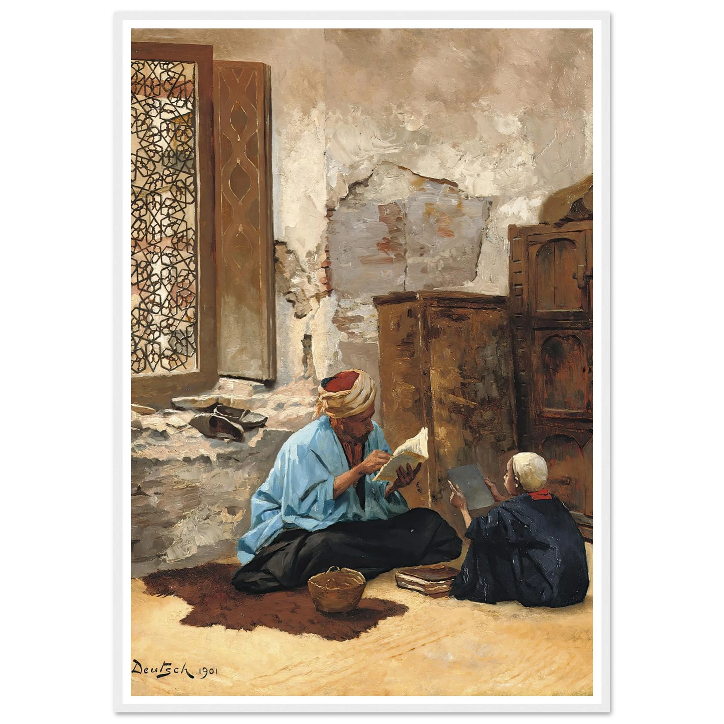 The Lesson (1901) Art Print | Ludwig Deutsch-Quipham Collections