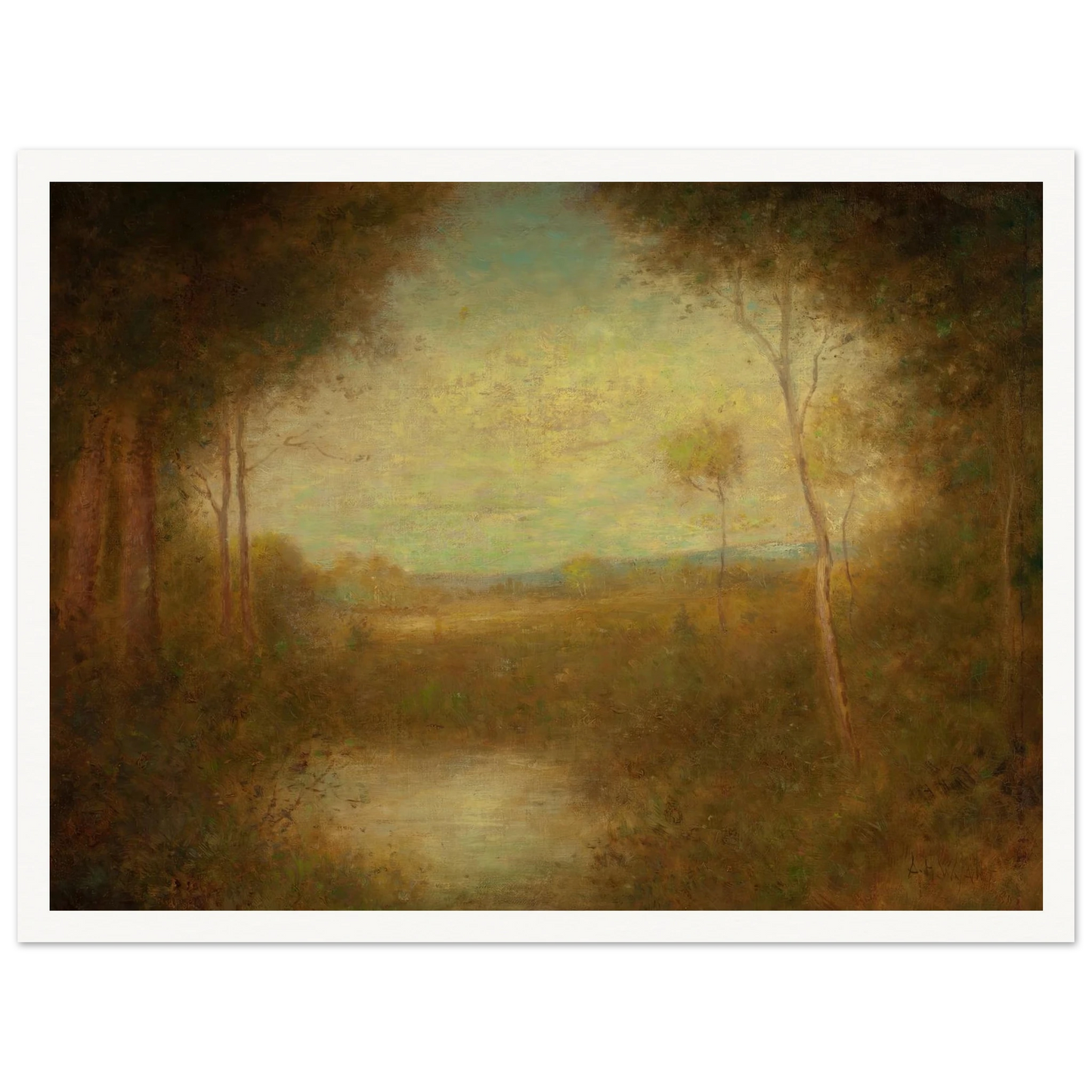 View from the Woods (1891) Art Print | Alexander Helwig Wyant-Quipham Collections