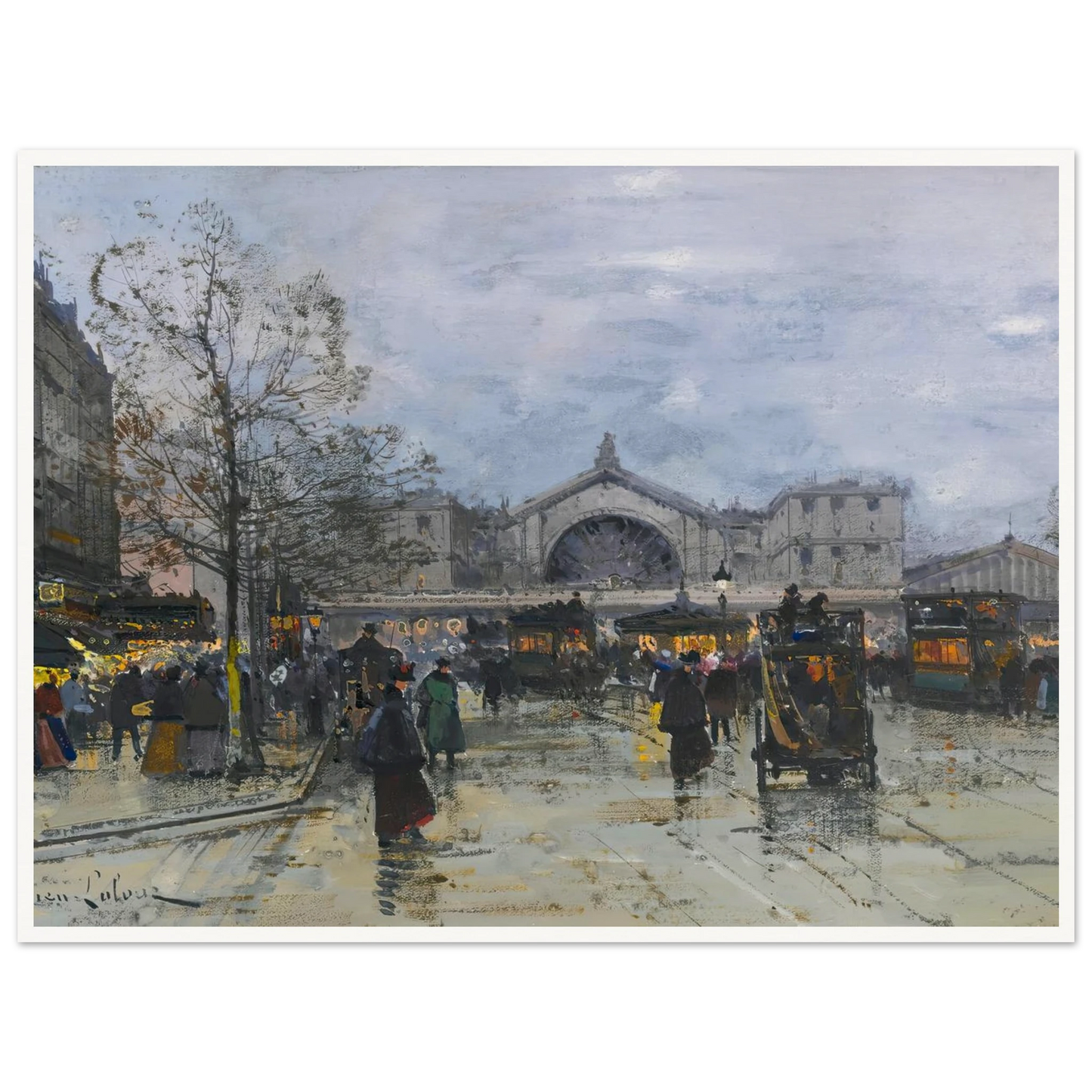 La Gare De L’est Art Print | Eugene Galien Laloue-Quipham Collections