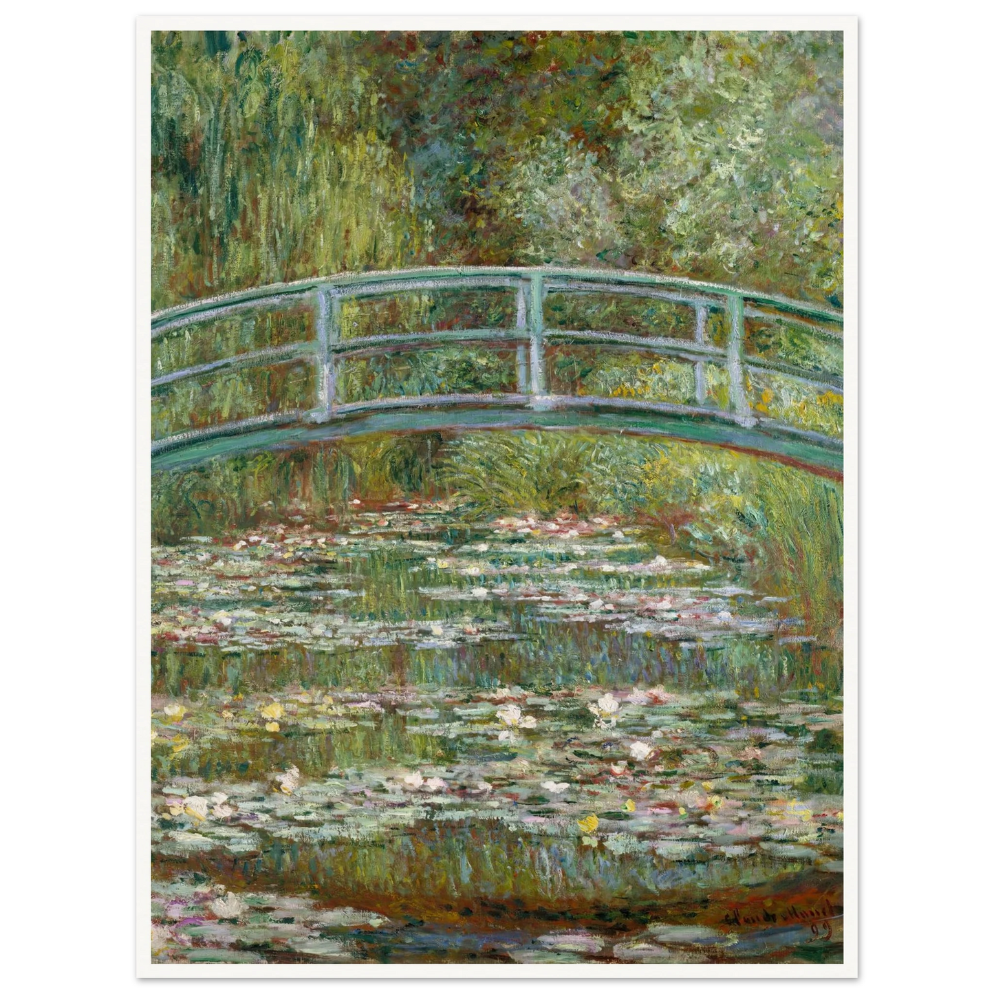 Bridge over a Pond of Water Lilies (1899) Art Print | Claude Monet-Quipham Collections