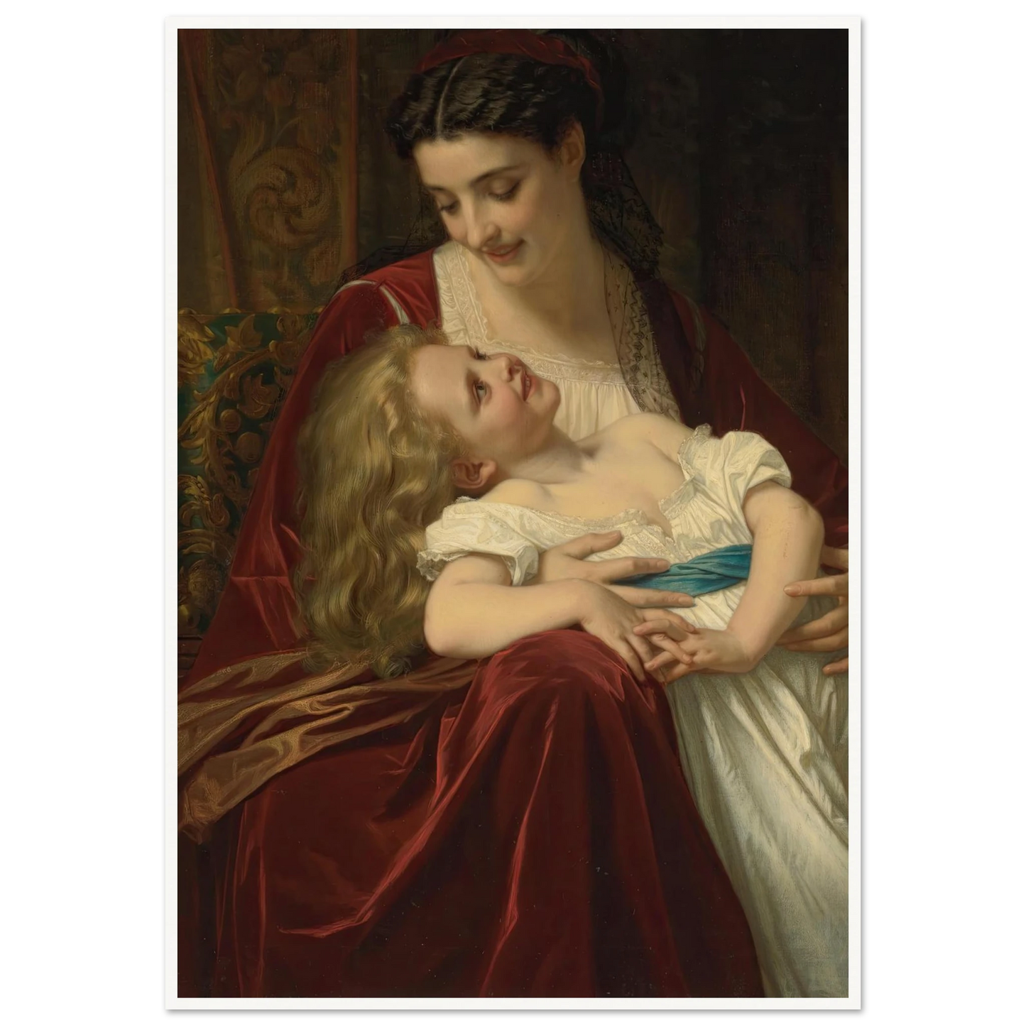 Maternal Affection (1867) Art Print | Hugues Merle-Quipham Collections