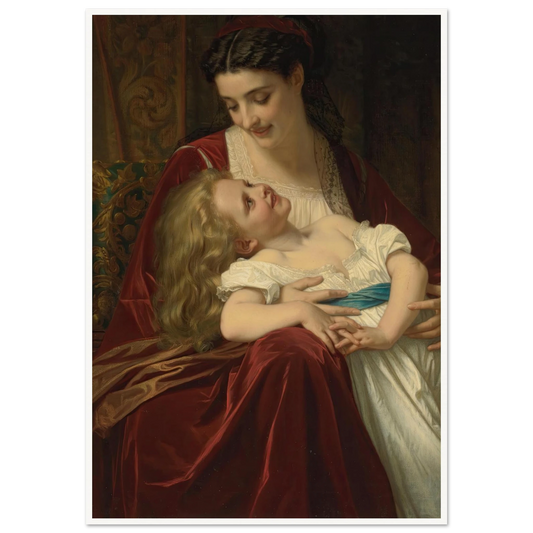 Maternal Affection (1867) Art Print | Hugues Merle-Quipham Collections