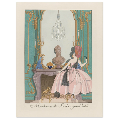 Mademoiselle Sorel en grand habit (1924) Art Print | George Barbier-Quipham Collections