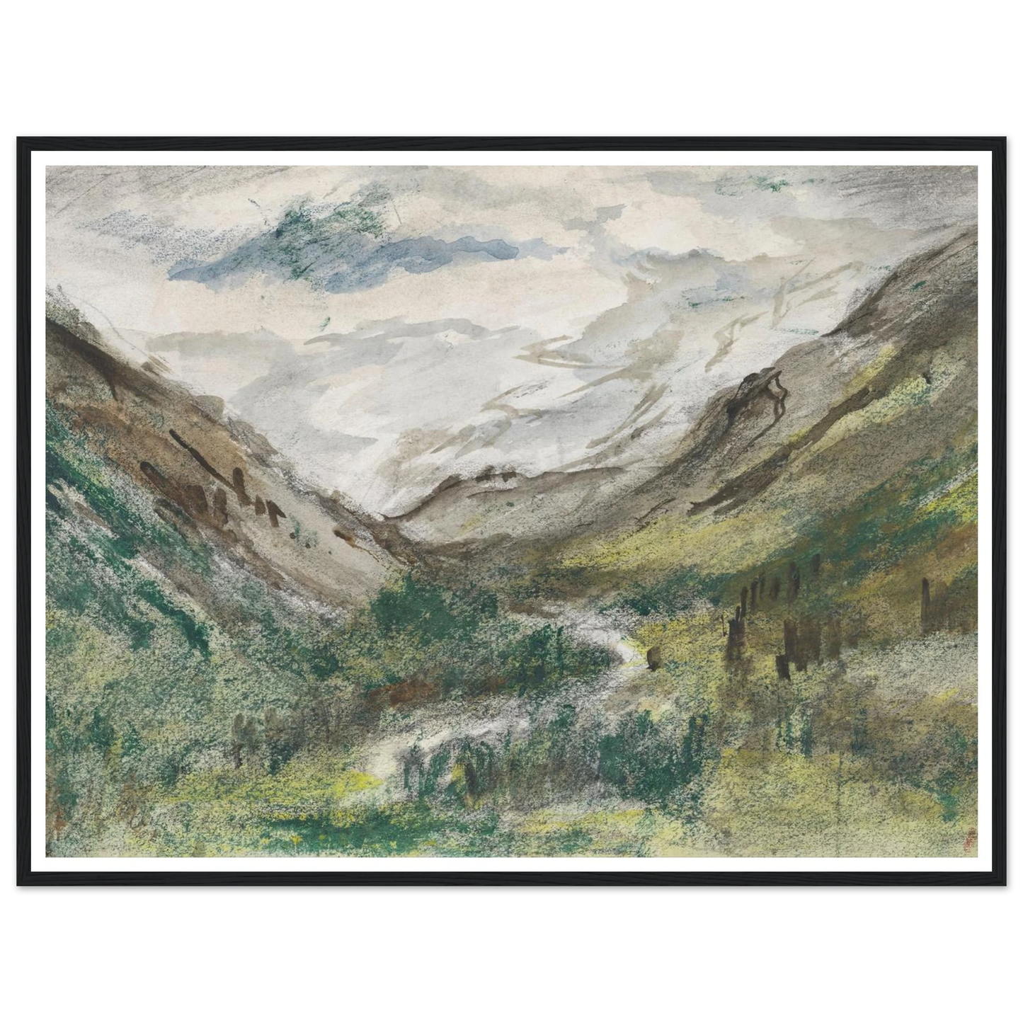 Dal met begroeide bergen (1834 - 1911) Art Print | Jozef Israels-Quipham Collections