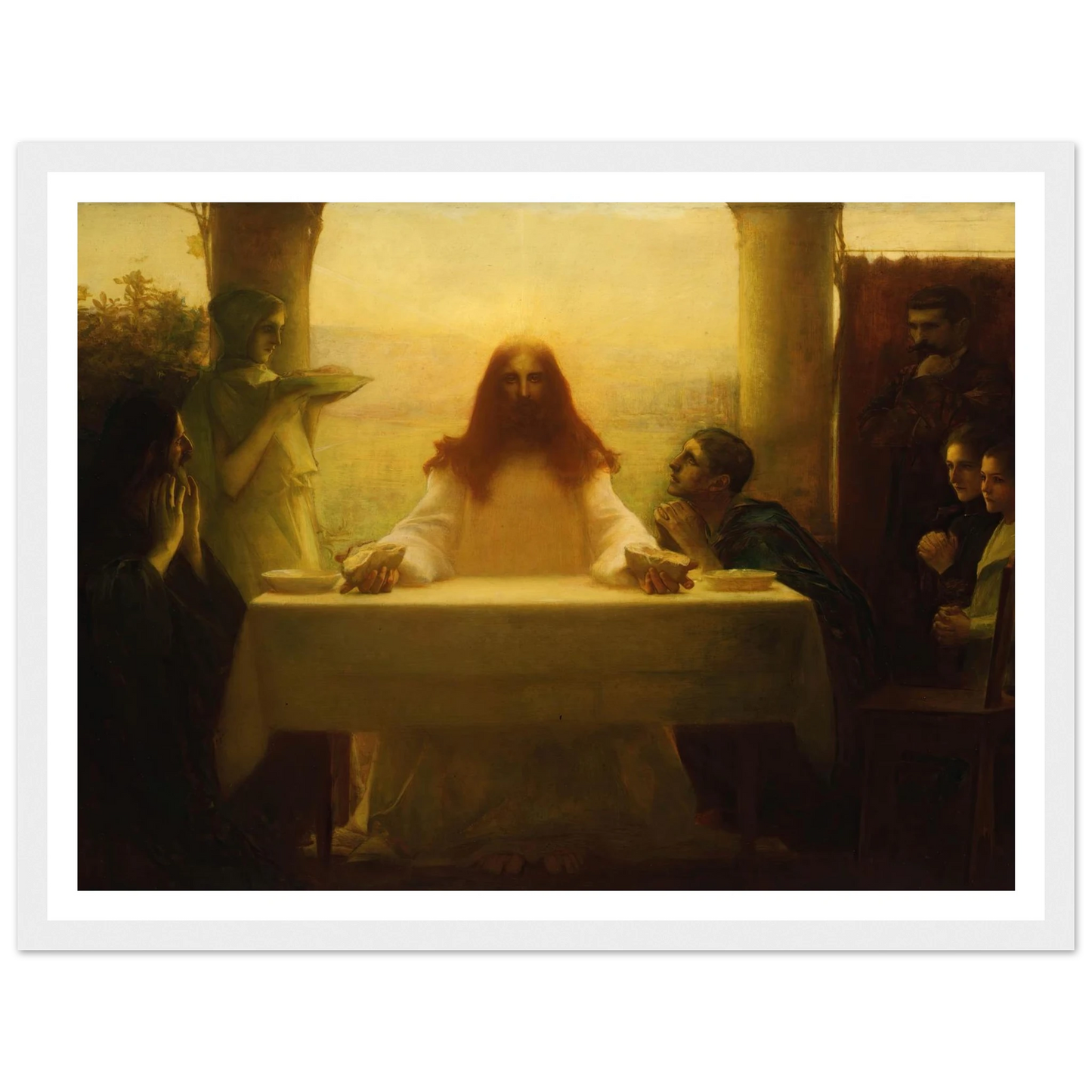 Christ and the Pilgrims at Emmaus (1898) Art Print | Pascal Adolphe Jean Dagnan Bouveret-Quipham Collections