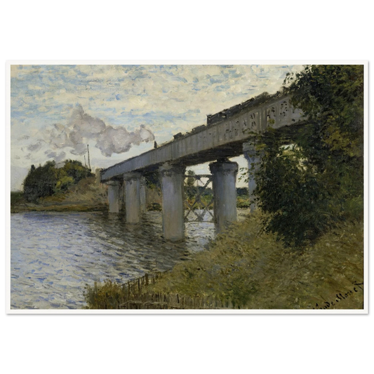 The Railroad bridge in Argenteuil (1873 - 1874) Art Print | Claude Monet-Quipham Collections