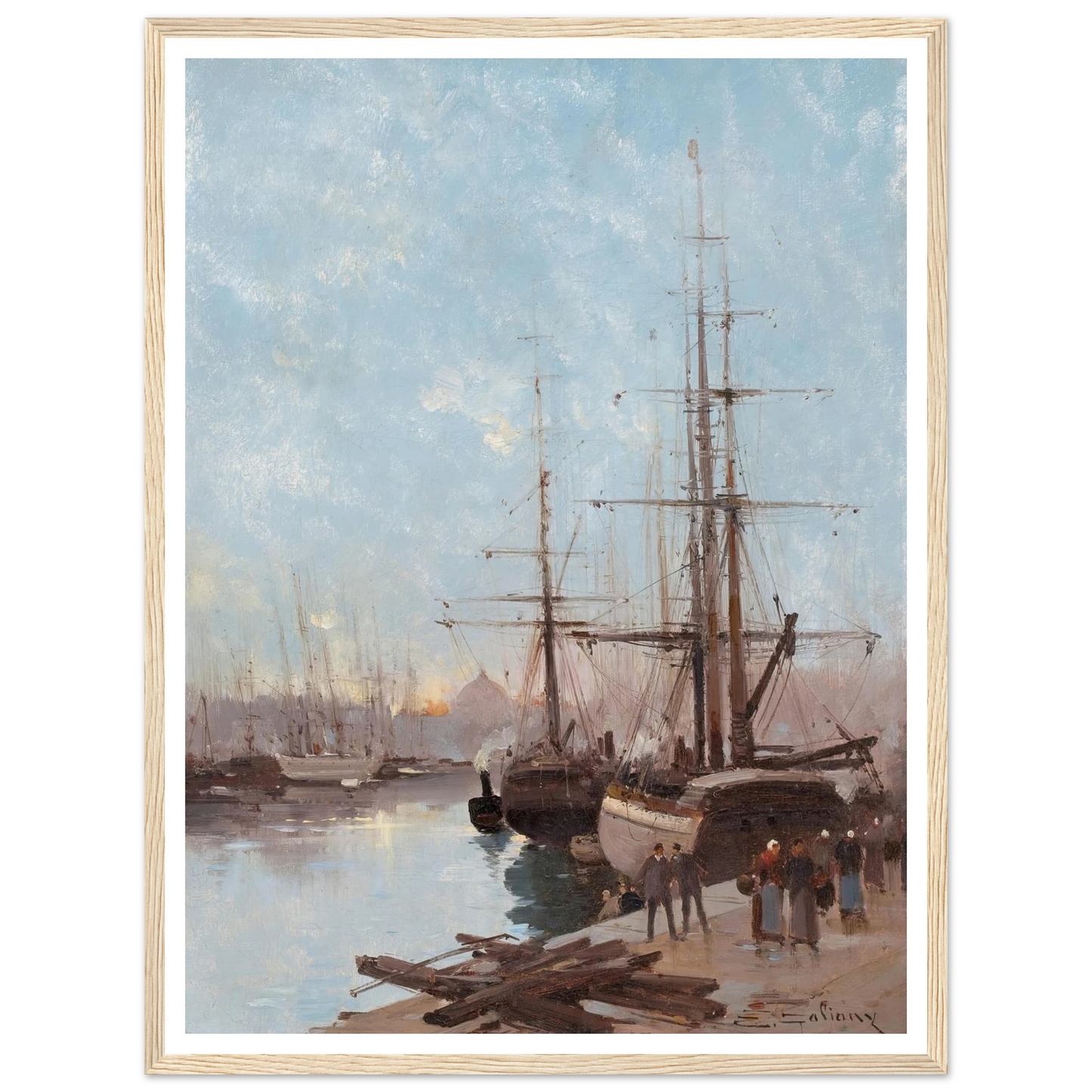Harbor Scene Art Print | Eugene Galien Laloue-Quipham Collections
