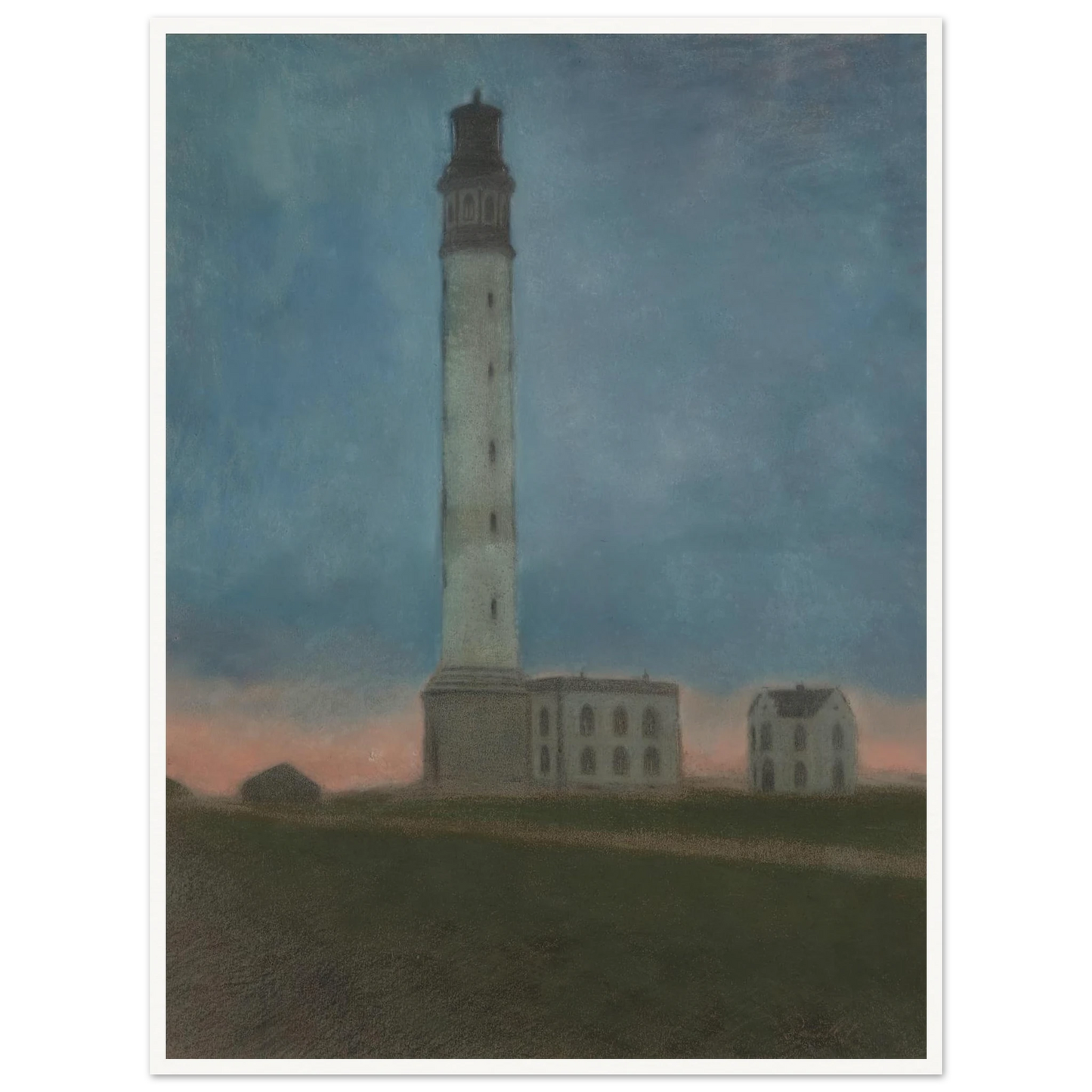 De vuurtoren van Oostende bij zonsopgang (1909) Art Print | Leon Spilliaert-Quipham Collections