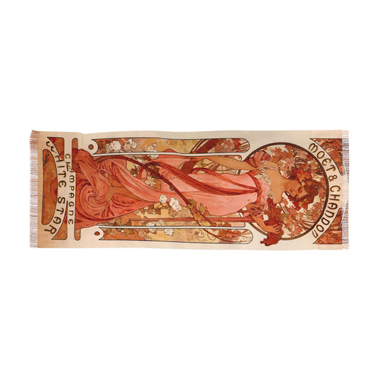 Moet & Chandon | Alphonse Mucha Scarf – Art Nouveau Scarf-Quipham Collections