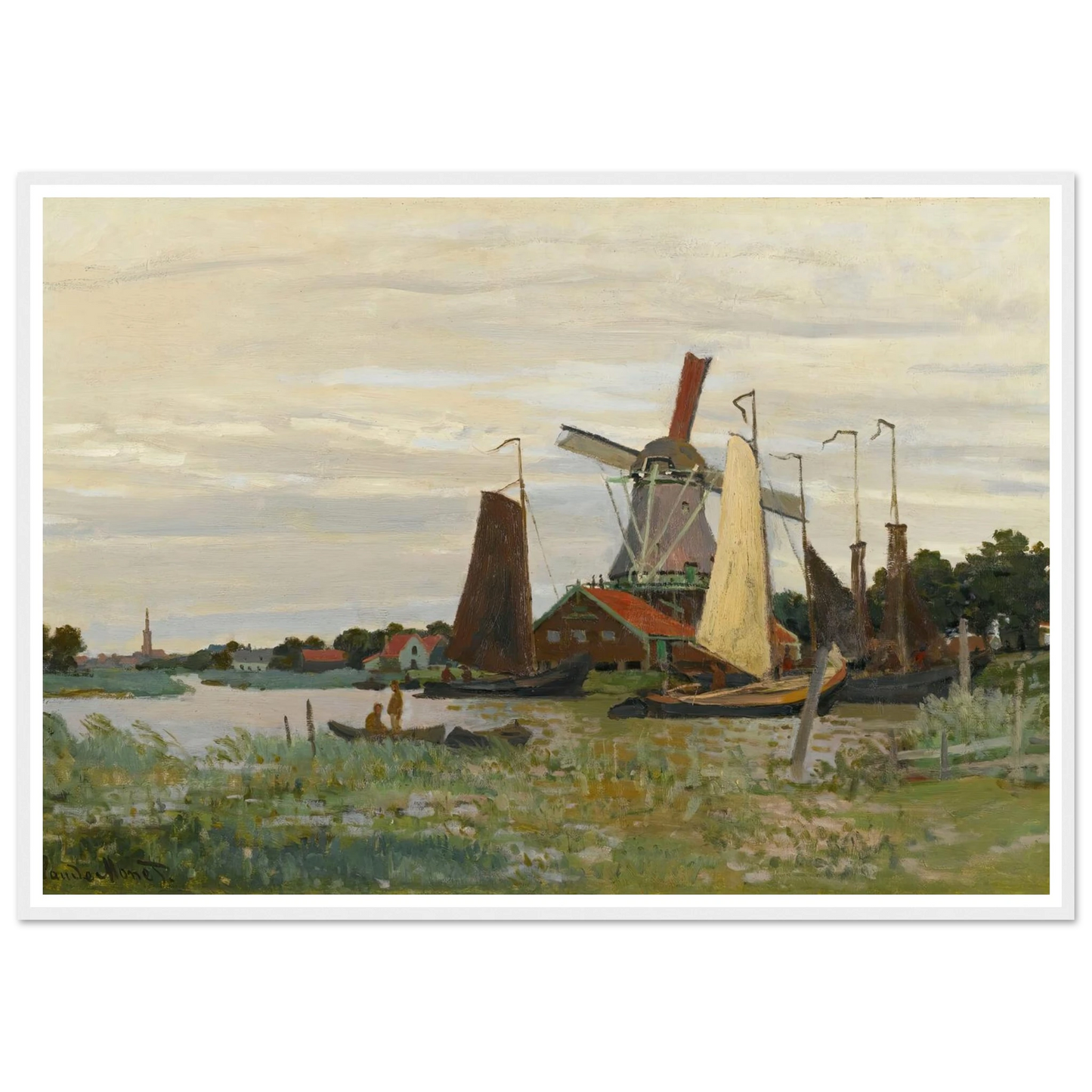 Un Moulin À Zaandam (1871) Art Print | Claude Monet-Quipham Collections