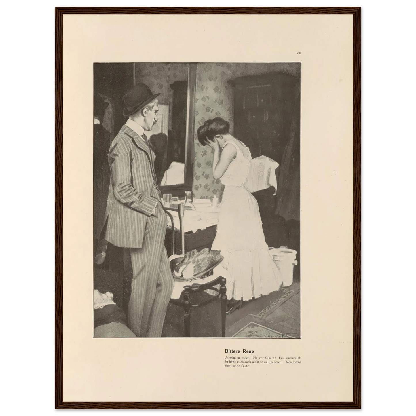 Bittere Reue (1908) Art Print | Ferdinand Freiherr von Reznicek-Quipham Collections