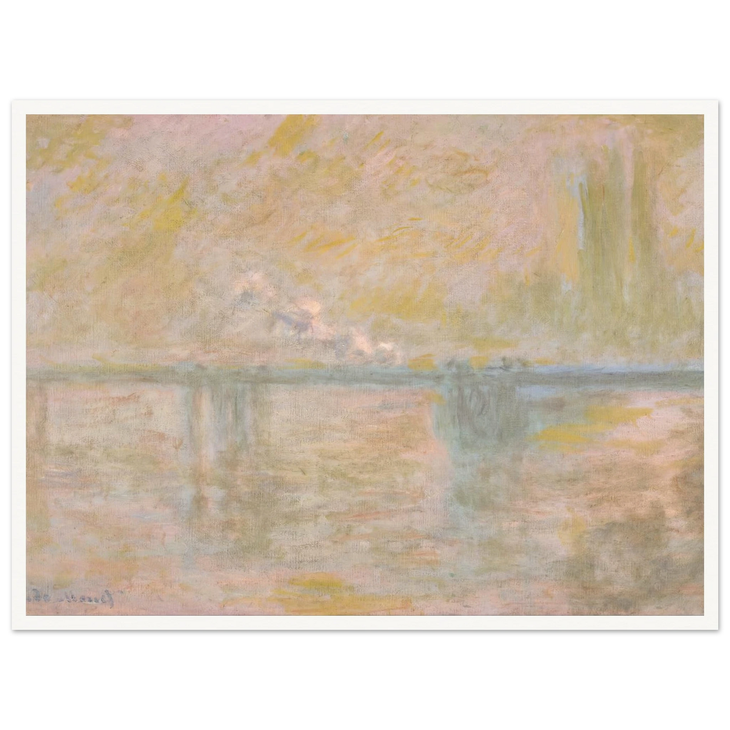 Charing-Cross Bridge in London (circa 1902) Art Print | Claude Monet-Quipham Collections