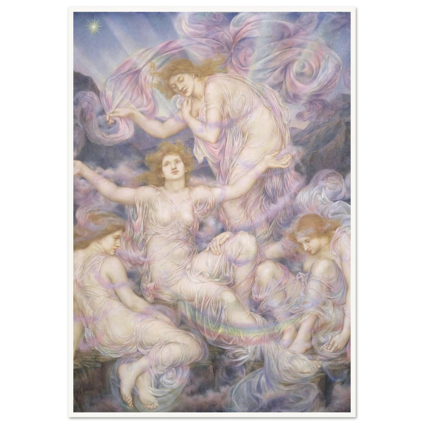 Daughters of the Mist (ca 1905-1910) Art Print | Evelyn de Morgan-Quipham Collections