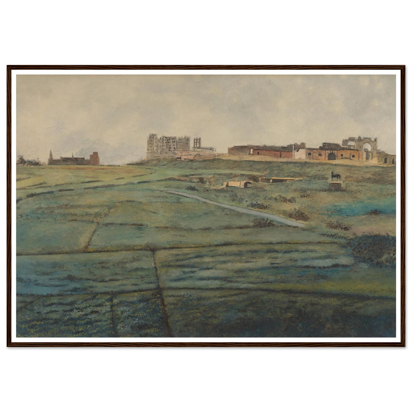 De Wellingtonrenbaan en het Royal Palace Hotel te Oostende kort na de Tweede Wereldoorlog (1945) Art Print | Leon Spilliaert-Quipham Collections