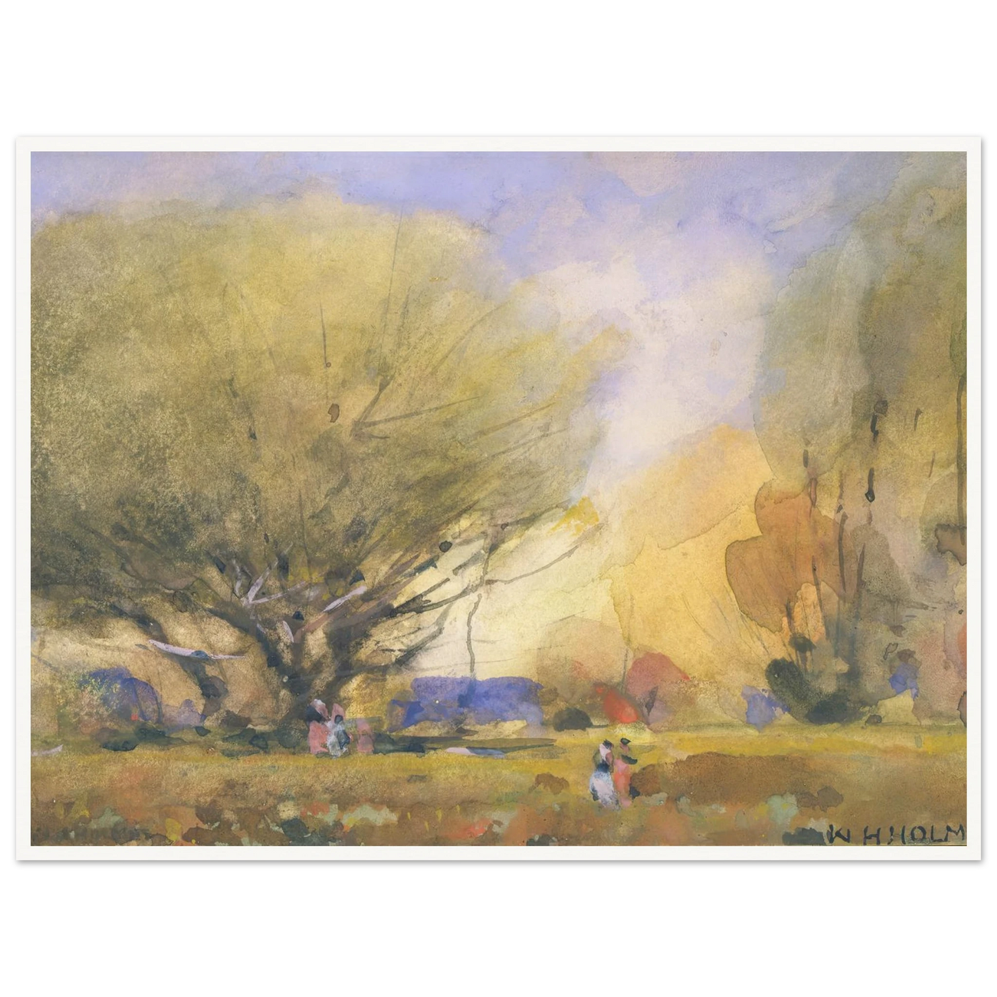 Summer Scene (ca. 1920) Art Print | William Henry Holmes-Quipham Collections