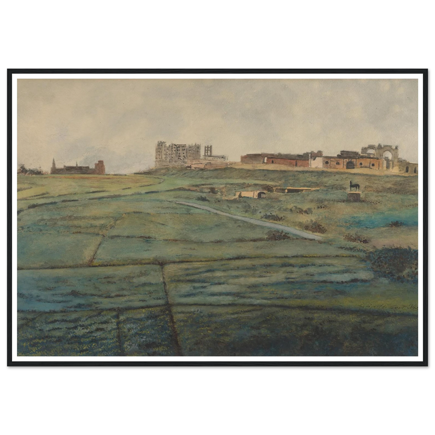 De Wellingtonrenbaan en het Royal Palace Hotel te Oostende kort na de Tweede Wereldoorlog (1945) Art Print | Leon Spilliaert-Quipham Collections