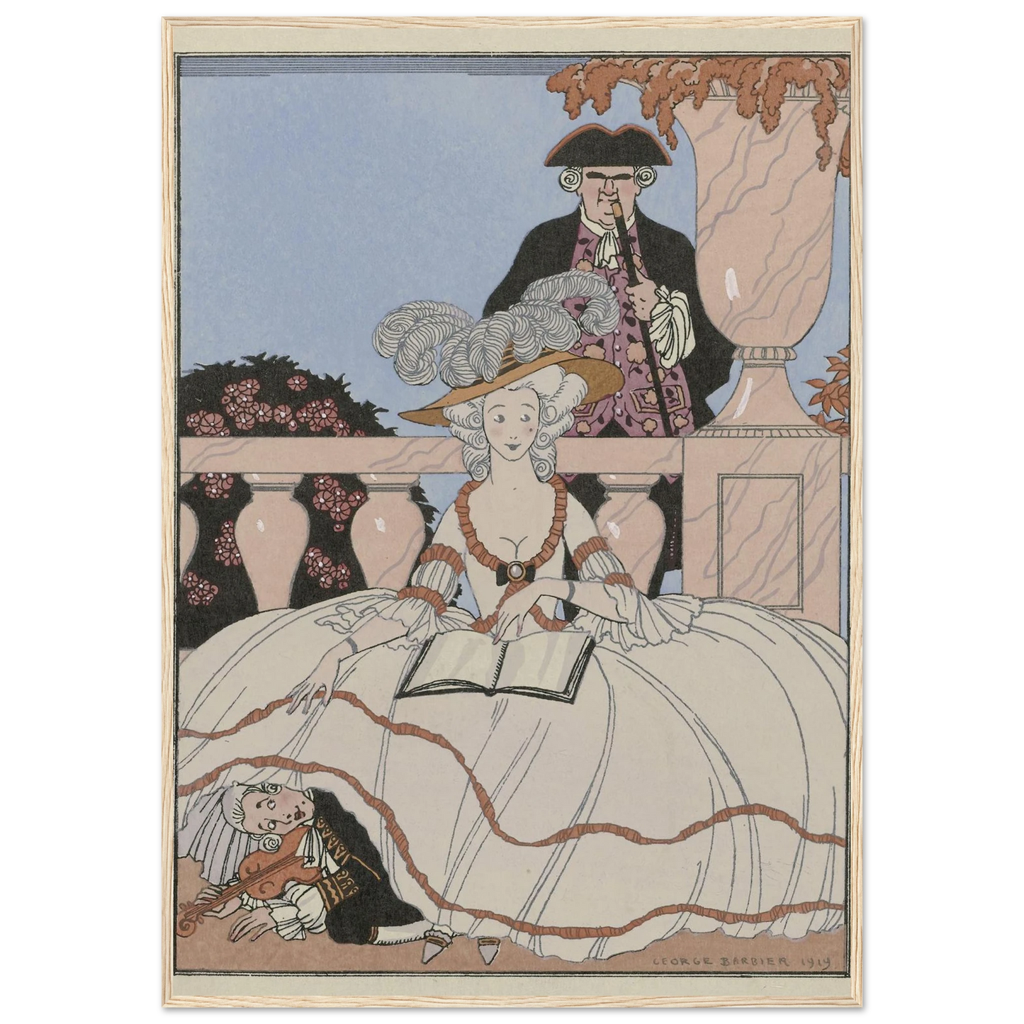 La Leçon bien apprise (1919) Art Print | George Barbier-Quipham Collections