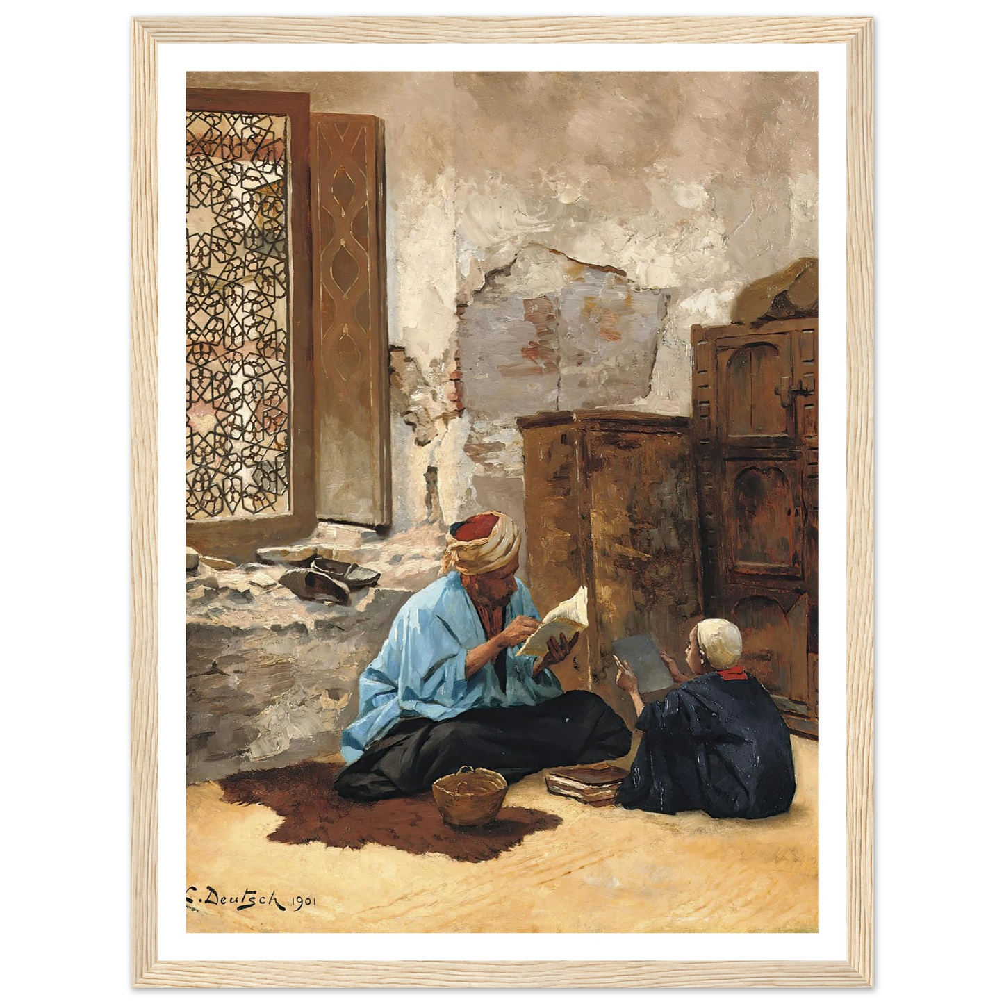 The Lesson (1901) Art Print | Ludwig Deutsch-Quipham Collections